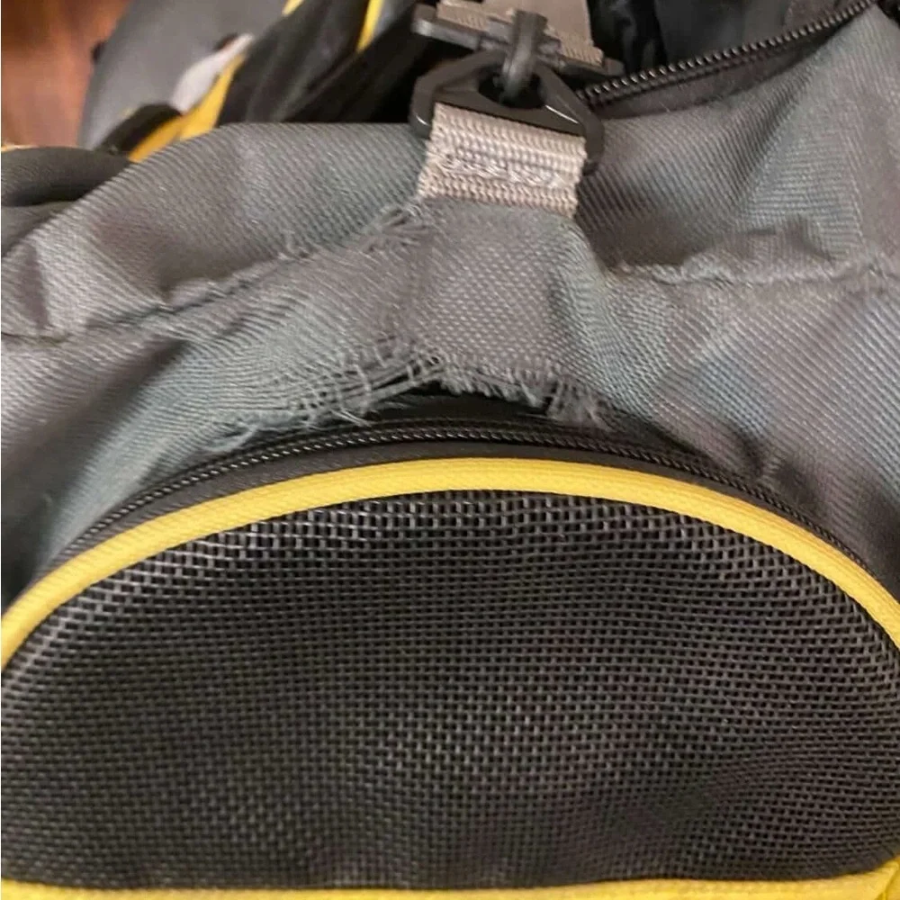 Compact Yellow & Gray Soft-Sided Pet Carrier Tote
